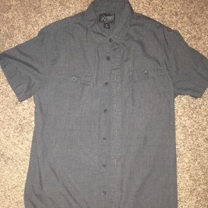 Pacsun Grey and Black Button Up Tee
